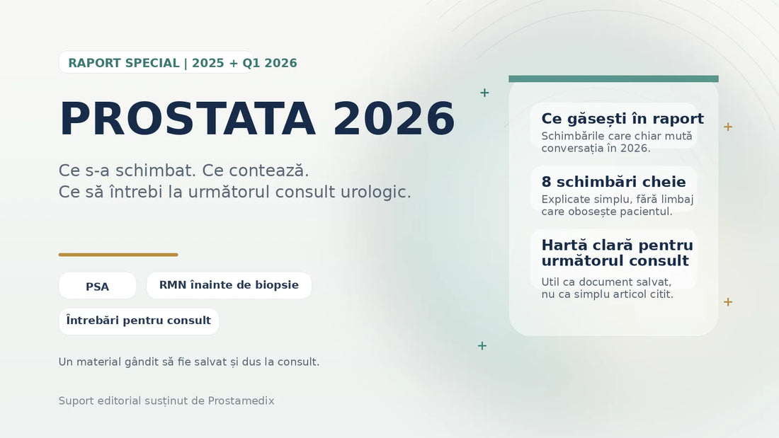 Prostata 2026: ce s-a schimbat cu adevărat și ce merită să discuți la următorul consult urologic