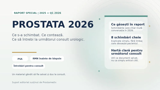 Prostata 2026: ce s-a schimbat cu adevărat și ce merită să discuți la următorul consult urologic